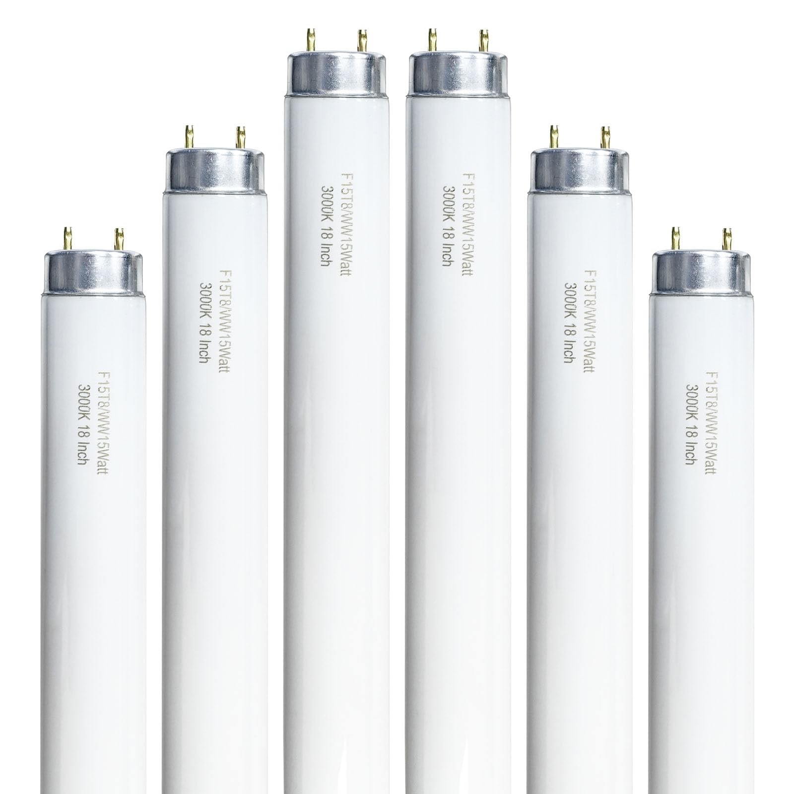 18 Inch F15T8/WW 15W Soft White Fluorescent Bulb Compatible with
