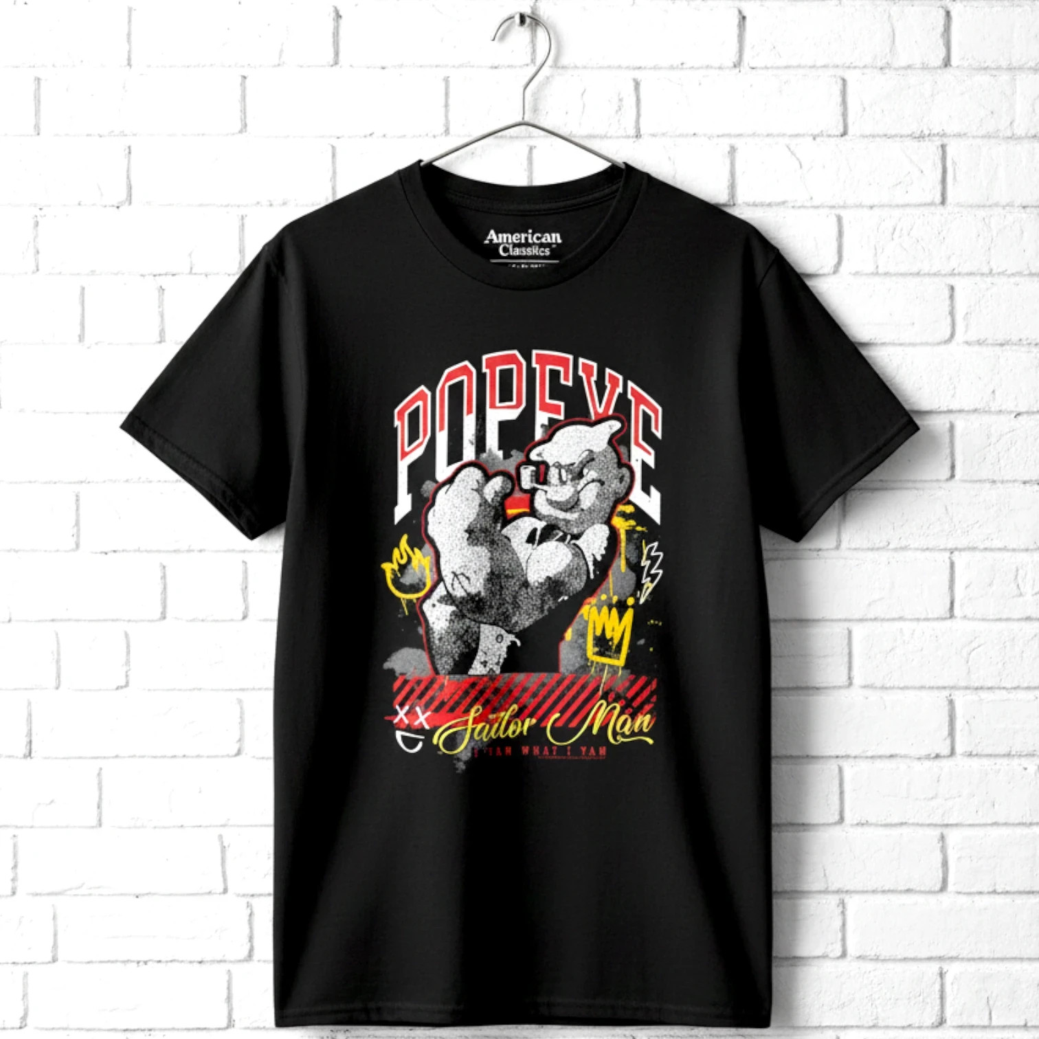Popeye I Yam Graffiti Men's T Shirt gallery