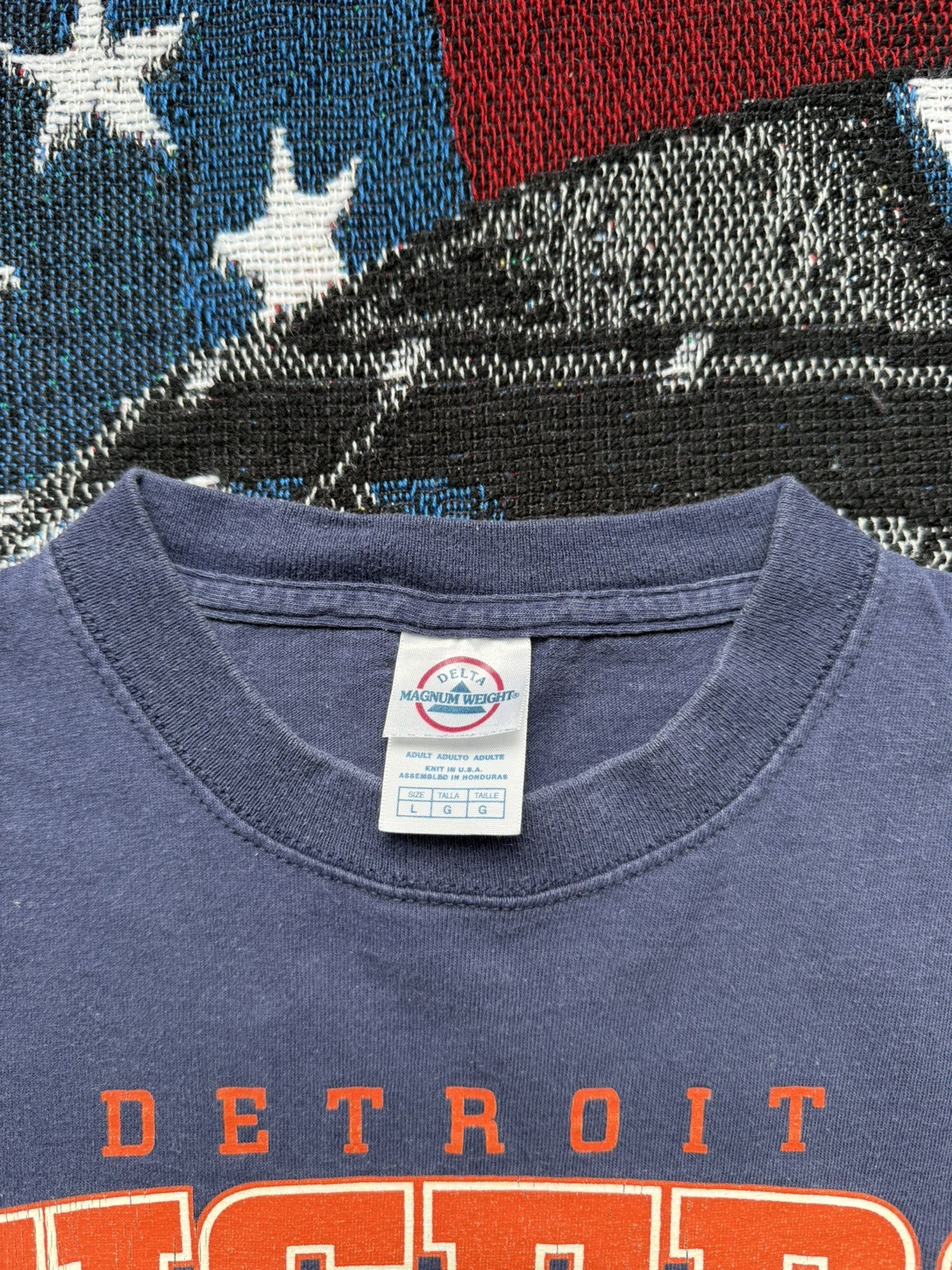 Vintage Y2K Detroit Tigers American League Tshirt Men’s Large MLB Baseball gallery