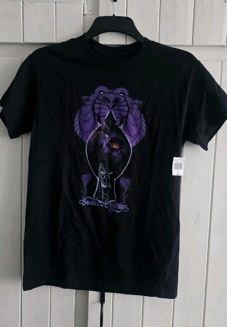 Disney Shirt Adult Small Black Purple Aladdin Jafar Snake Charmer Jasmine Small