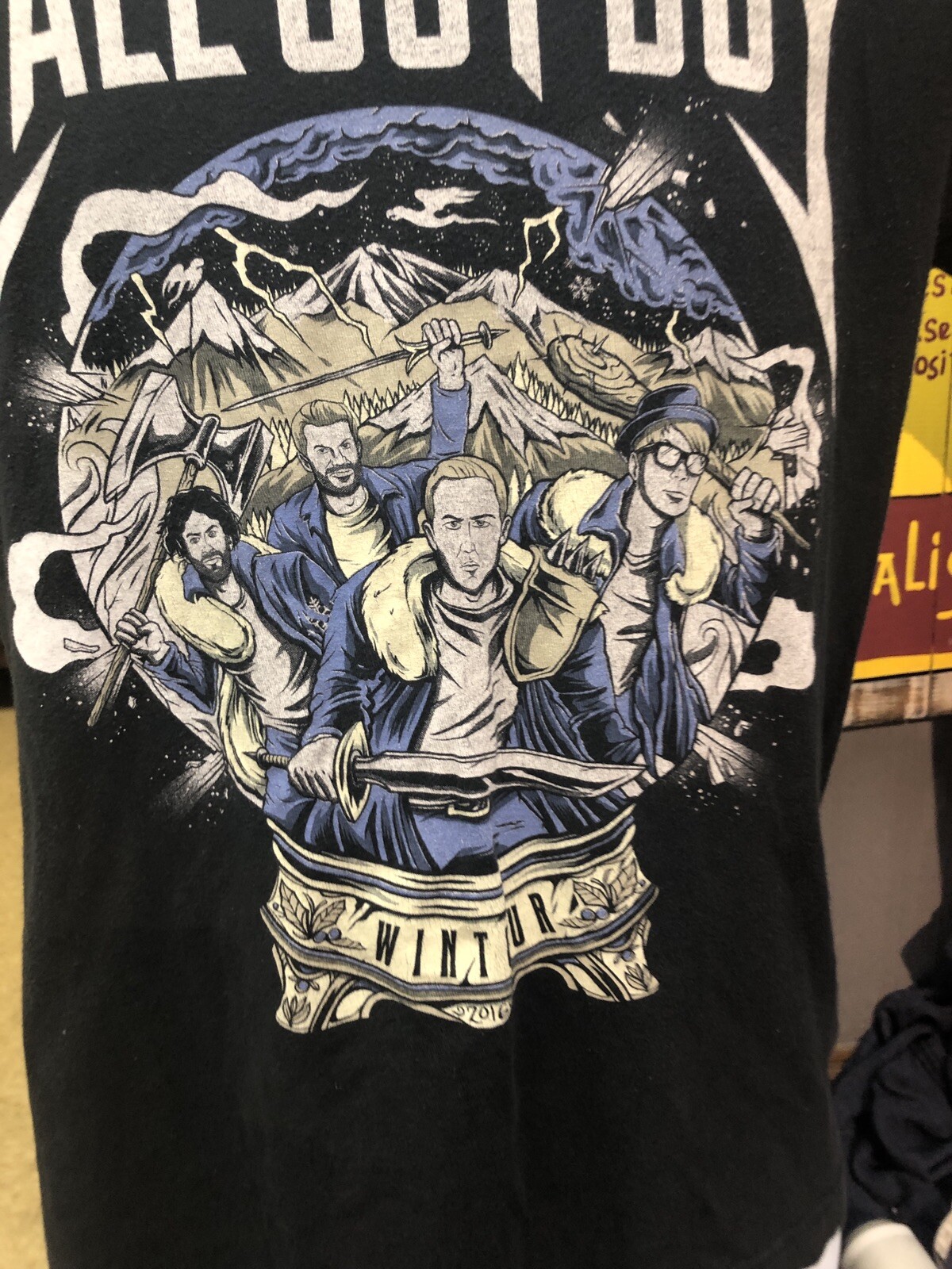 Fall Out Boy 2016 wintour is coming Black Small T-shirt gallery