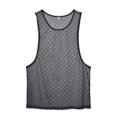 Men’ Tank Round Neck Micro Sleevelesss Sexy See Through Fishnet Tops Top