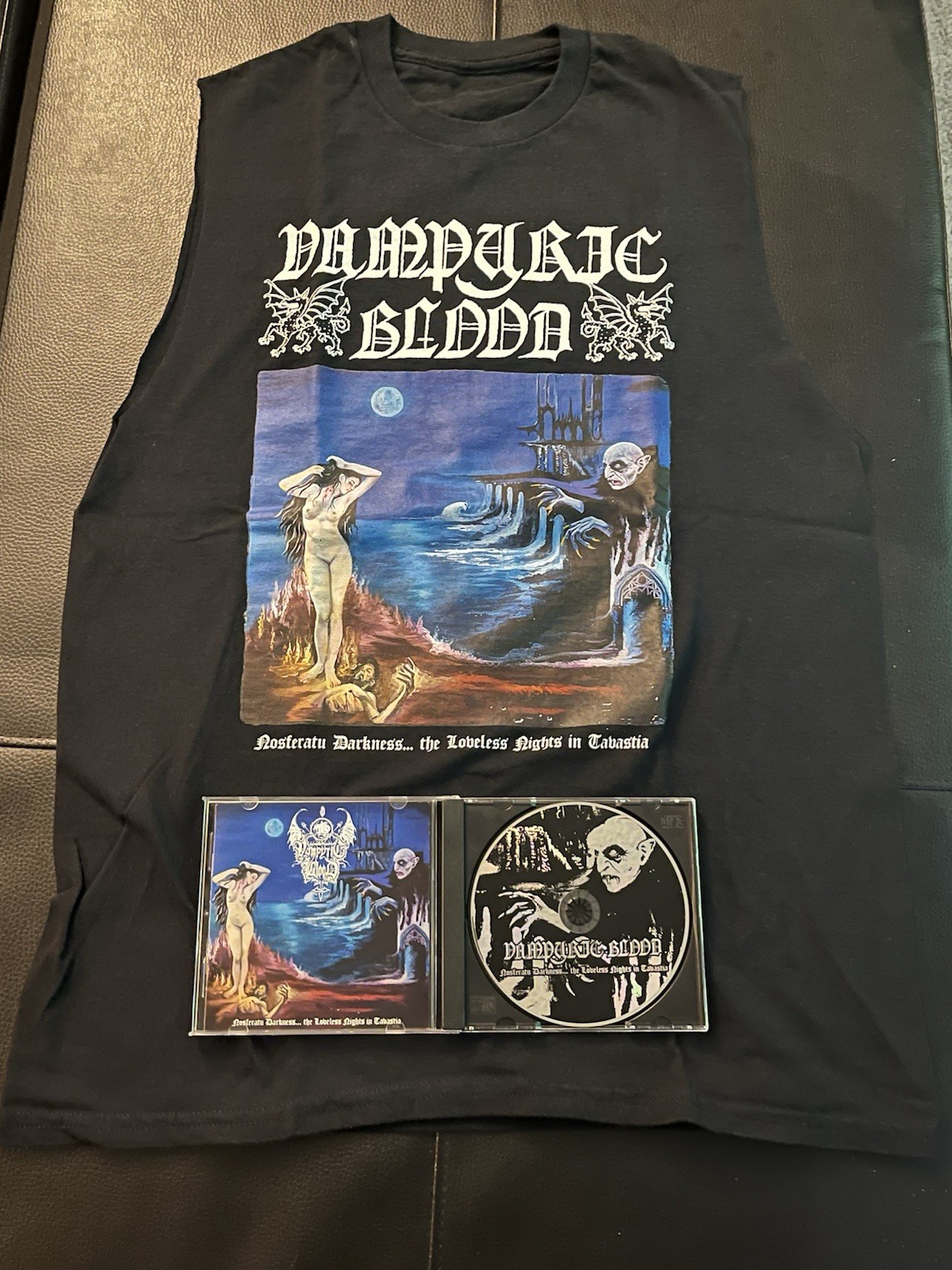 Vampyric Blood Sleeveless Shirt CD Combo Nosferatu Darkness… Medium