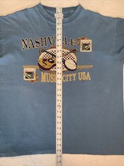 Vintage Premier Sportswear Mens XL Nashville Music City T-Shirt Preshrunk Blue