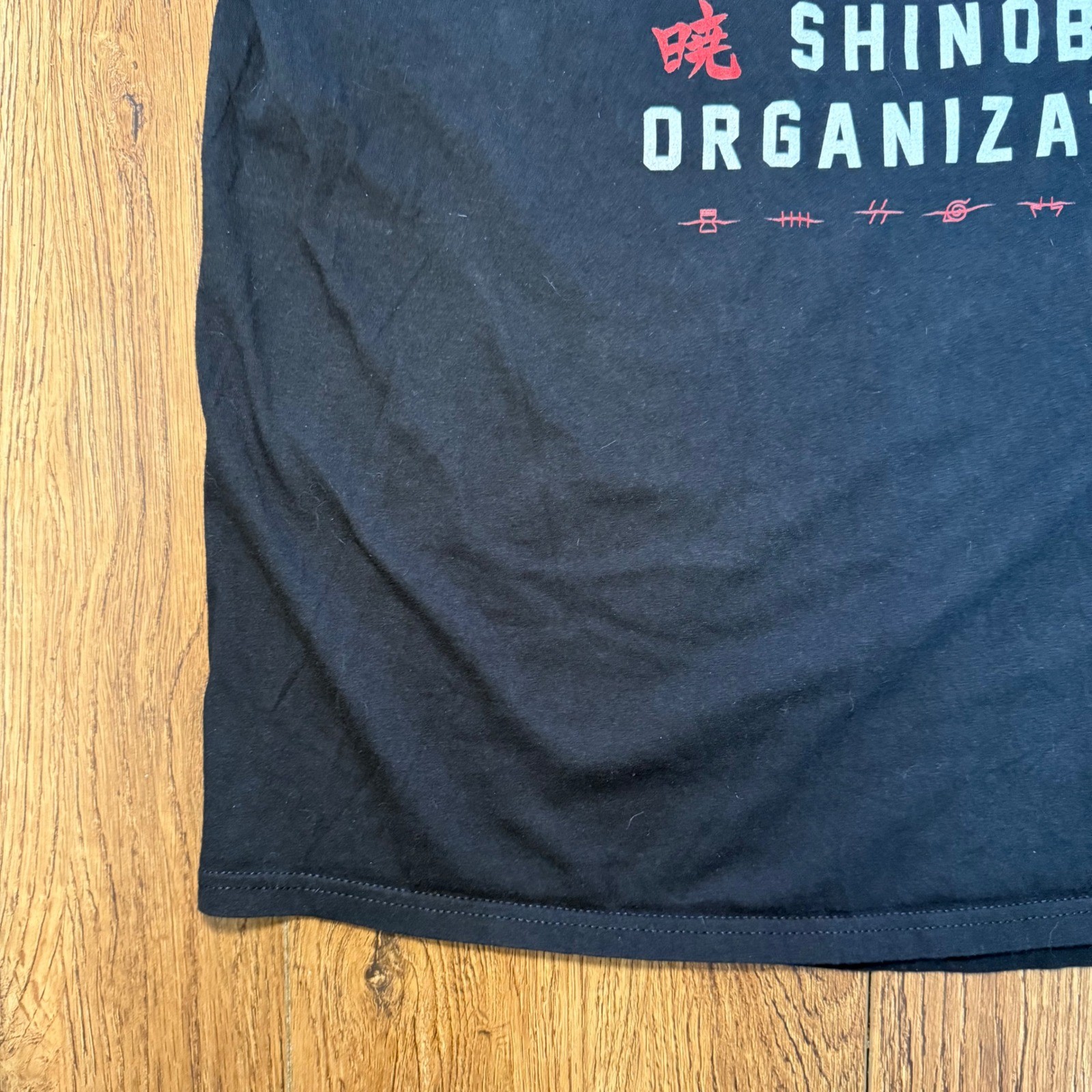 Naruto Shippuden Akatsuki Shinobi Organization Black Cloud Graphic Shirt Mens XL gallery