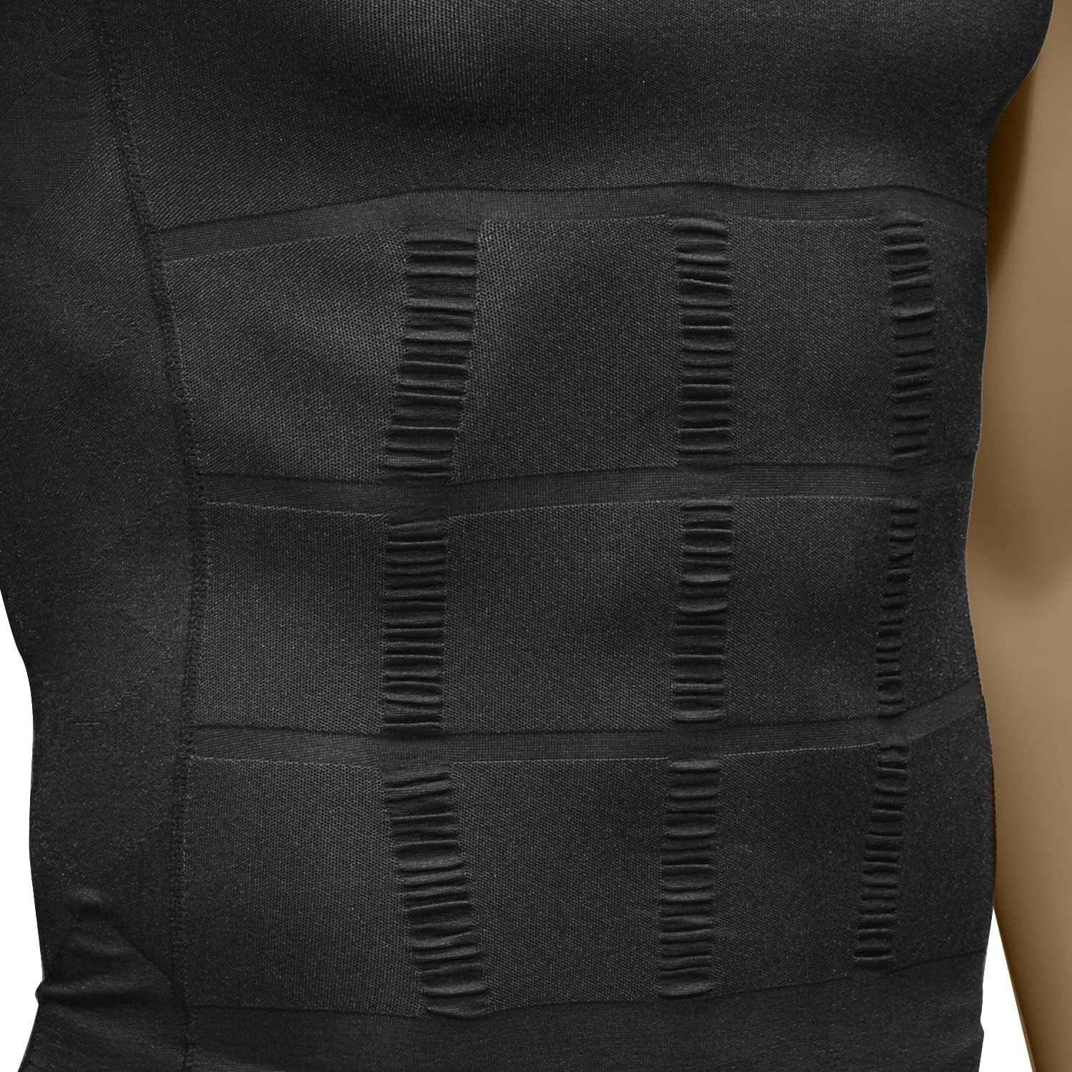 Men 3 Pack Body Shaper Slimming Tummy Vest Compression Shirts Tank Top Shapewear gallery