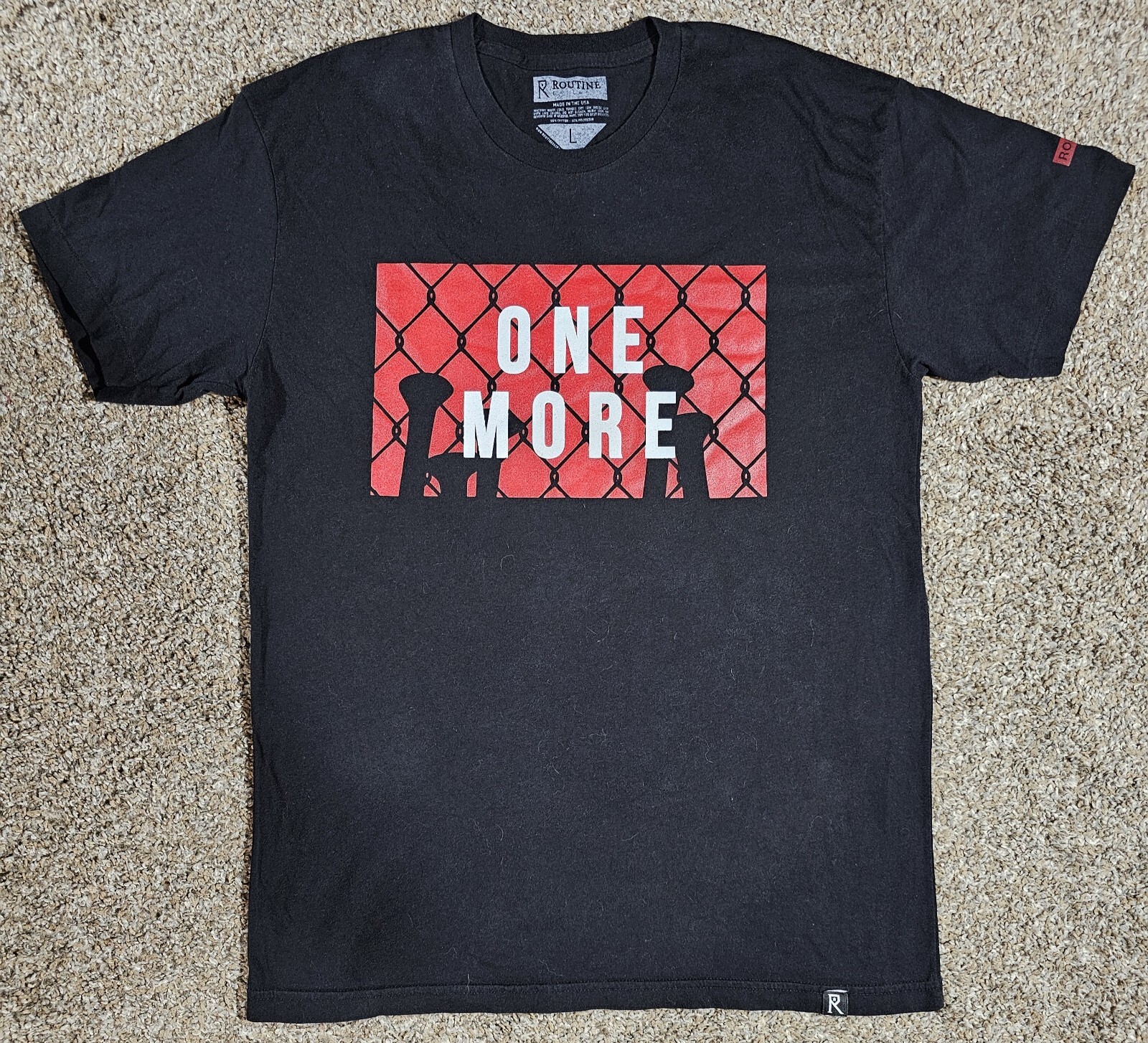 routine baseball Made In USA Large tshirt ONE MORE
