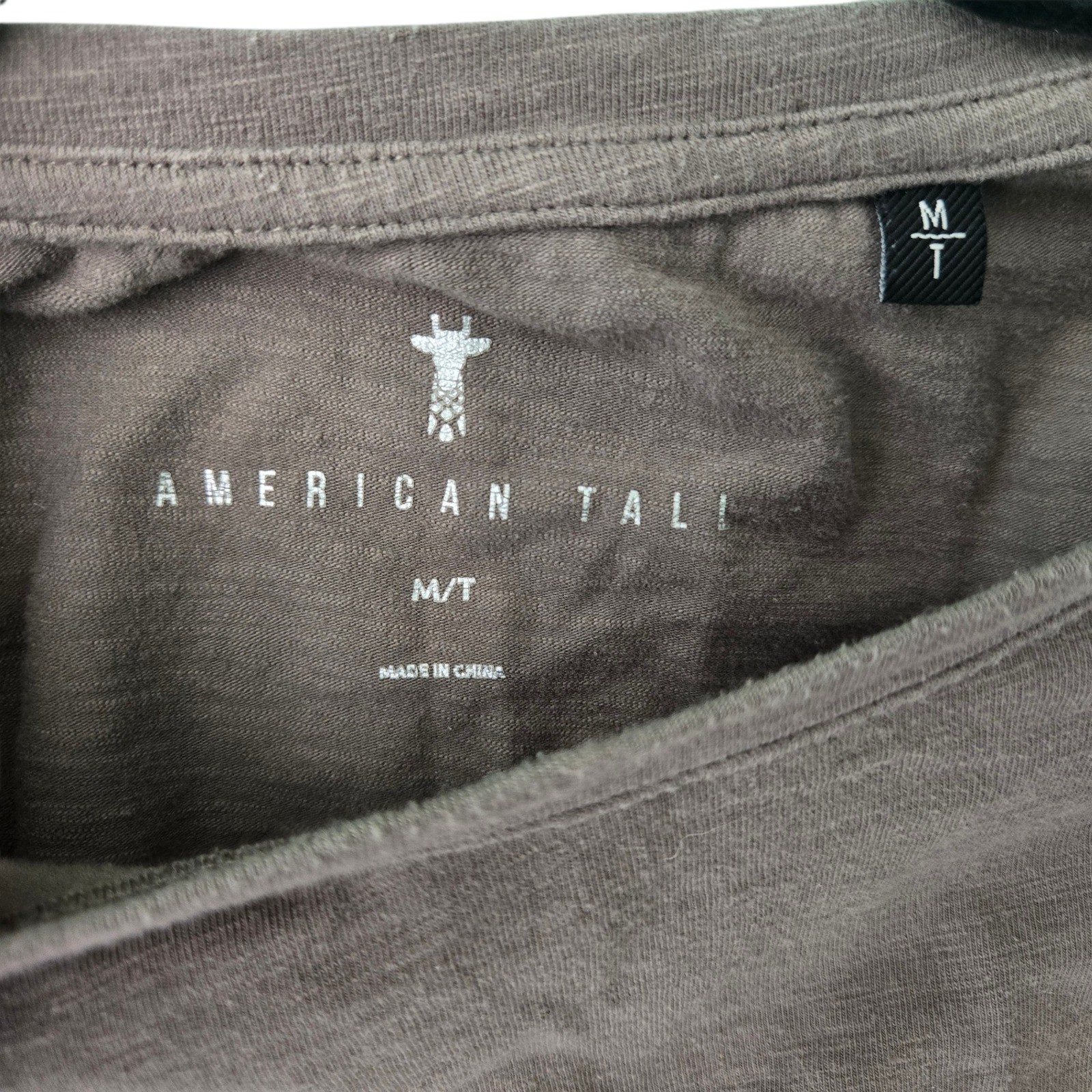 American Tall Mens Slub Cotton Long Sleeve T-Shirt Charcoal Grey Medium Tall MT gallery