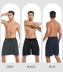 Kinglaman 5 Pack Mens Athletic Gym Workout X-Large, 3 Black 1 Blue 1 Gray