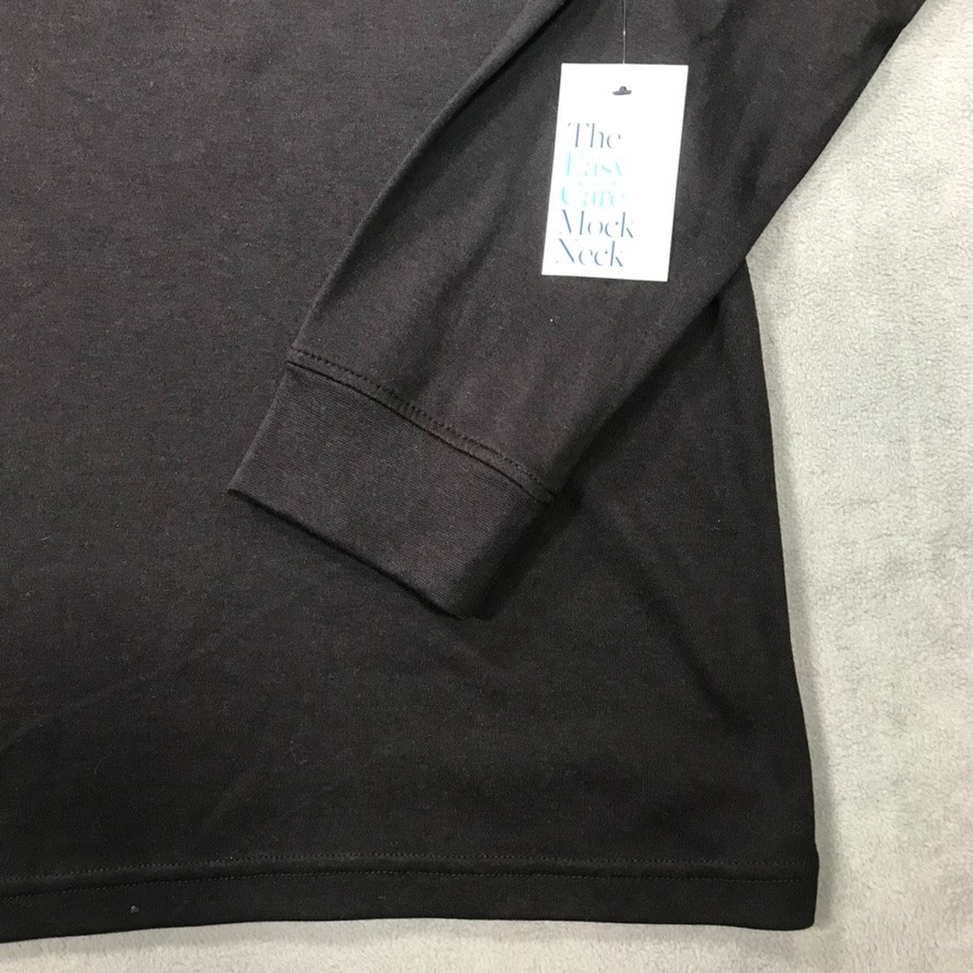 Croft & Barrow T Shirt Men's XL Black The Easy Care Mock Neck Long Sleeve NEW gallery
