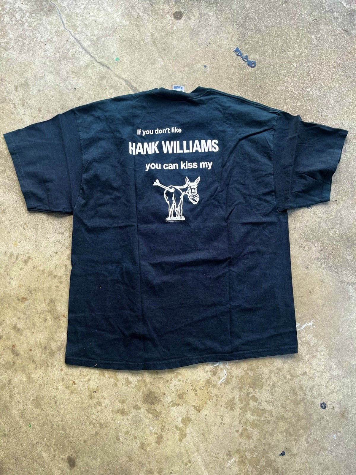 Vintage Men's 2XL Black Cotton Hank Williams Bocephus Graphic T-Shirt 2004 gallery