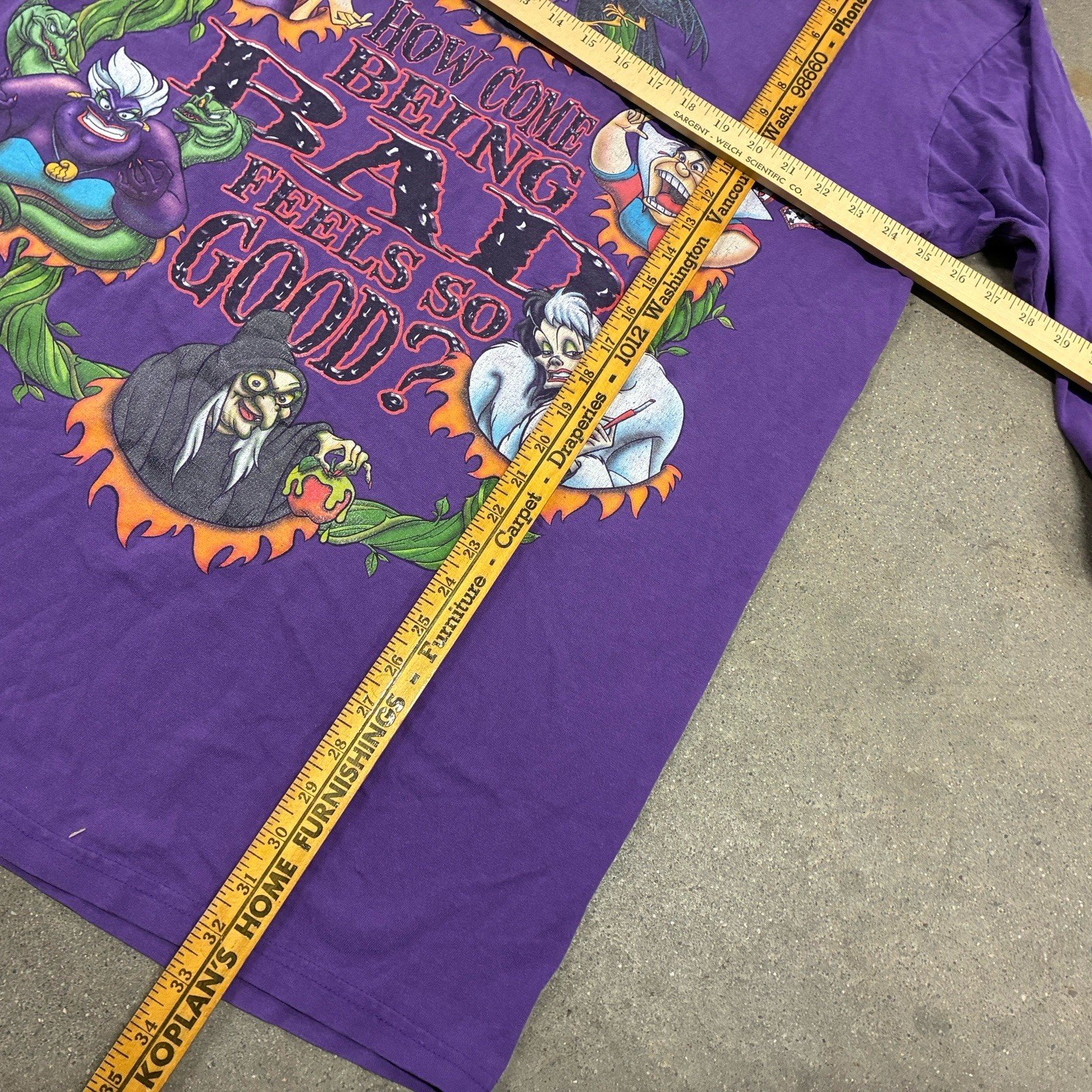 Vintage 90s Disney Villains Graphic Tee Cruella Maleficent gallery