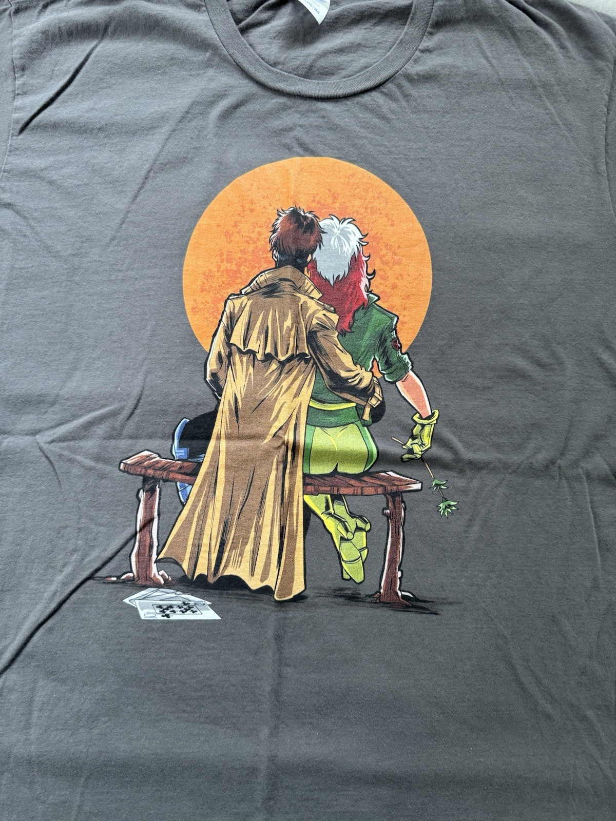 Marvel X-Men Gambit & Rogue Men’s Graphic Tee Size 3XL Vintage 90s Comics Style gallery
