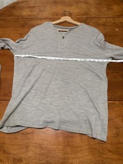 Wool & Prince Large Oatmeal Heather Waffle Henley MSRP $140
