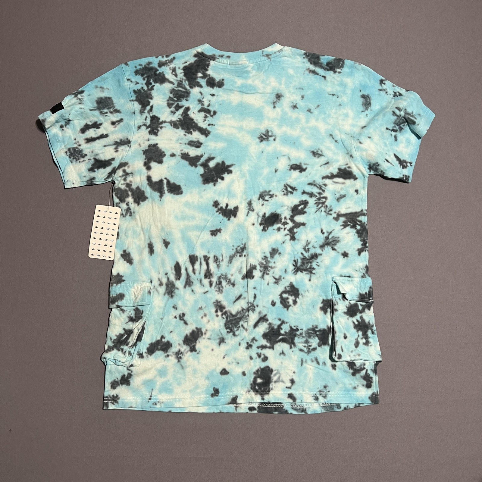 Red Ape Shirt Mens XL Blue Tie Dye Utility Cargo Pocket Streetwear Tee Top gallery