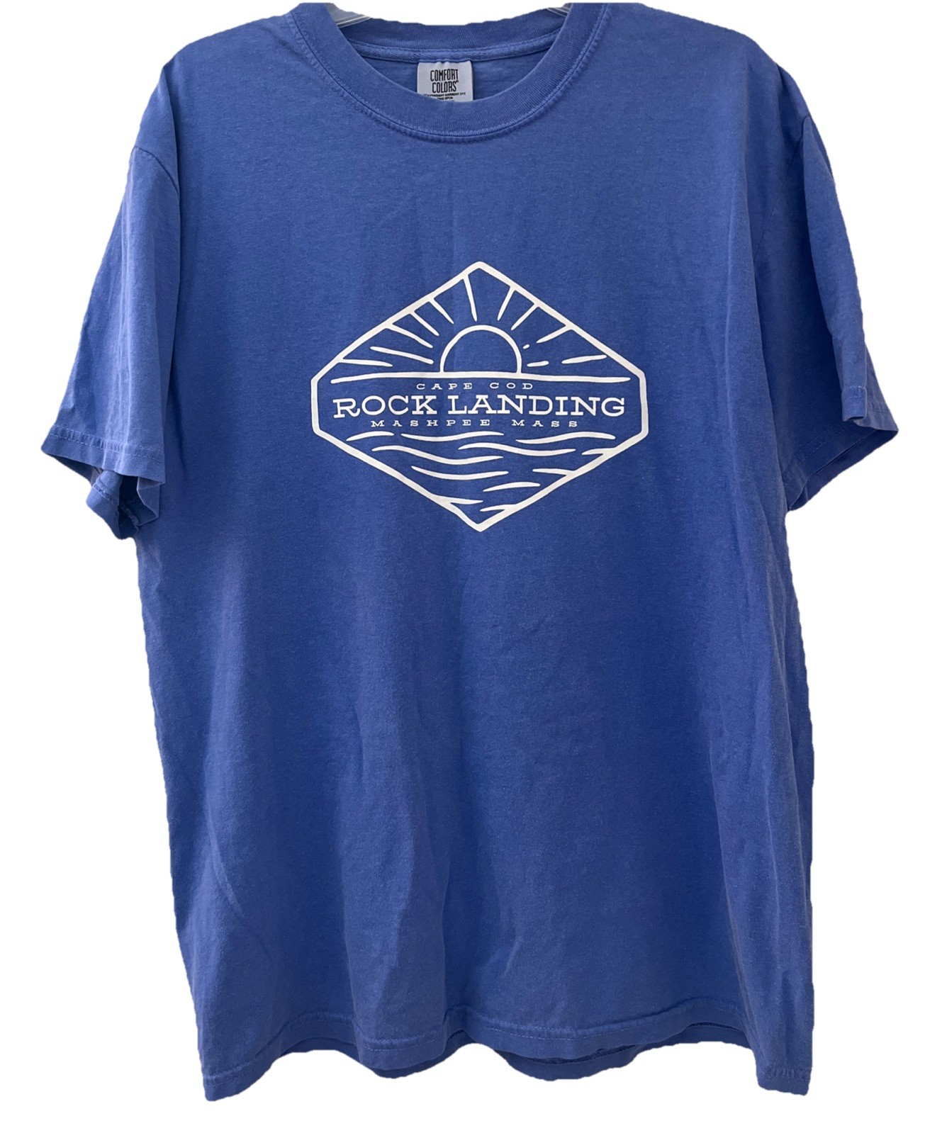Comfort Colors Mens Graphic Cotton T Shirt Mashpee Cape Cod Mass Blue Size Large gallery