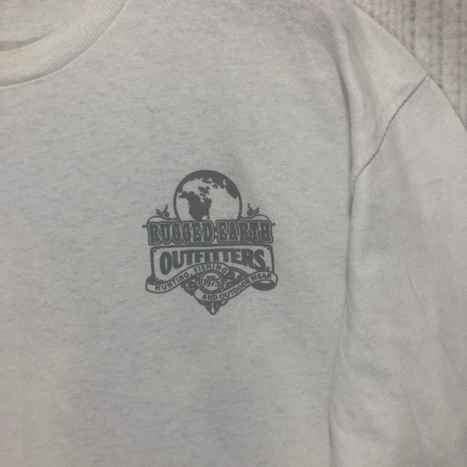 Rugged Earth Outfitters Super Grouper Long Sleeve T Shirt White Fishing Graphic gallery