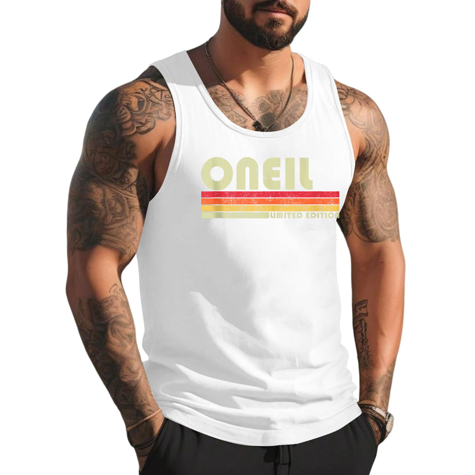 ONEIL Surname Funny Retro Vintage 80s 90s Gifts Men Women Tank Top gallery