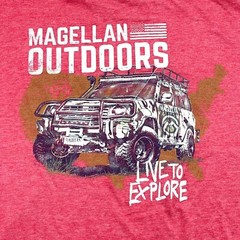 Magellan Outdoors Live To Explorer 4 x 4 USA Flag Red T-Shirt Men’s Size XL