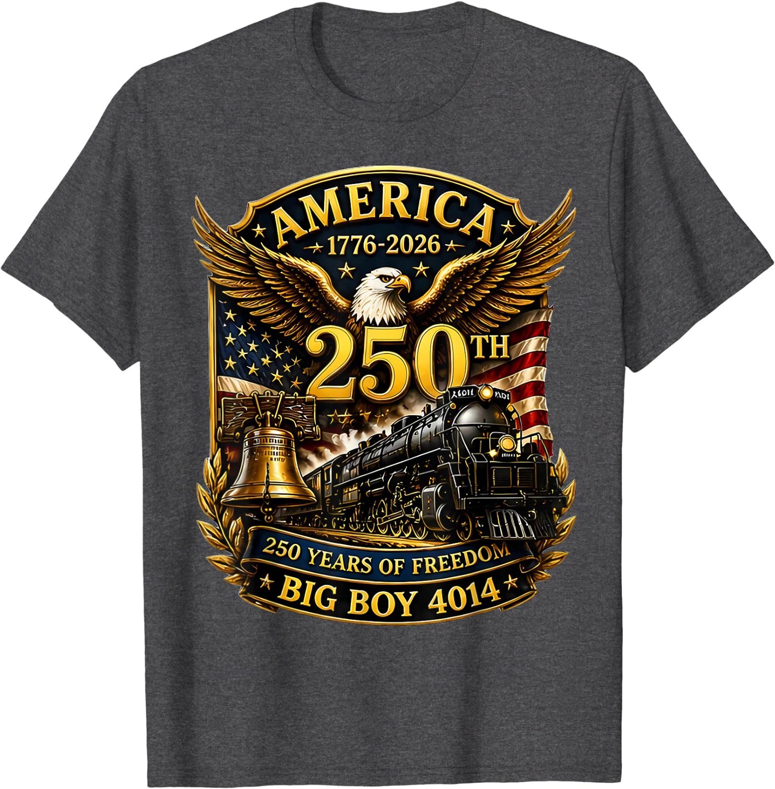 Big Boy 4014 Train USA 250th Anniversary Patriotic American T-Shirt gallery