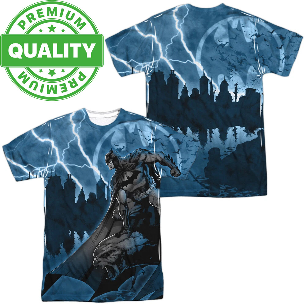 Lightning Strikes Batman Graphic 3D AOP Shirt Unisex All Size S-6XL 1H1212 gallery