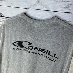 Vintage 90s O’Neill Surf Tee Double Sided Graphic Skate T-Shirt Gray Men’s XL