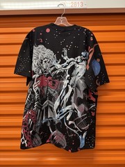 Silver Surfer Black Marvel Comics Modern AOP Black T-shirt Crown Tag Size XL