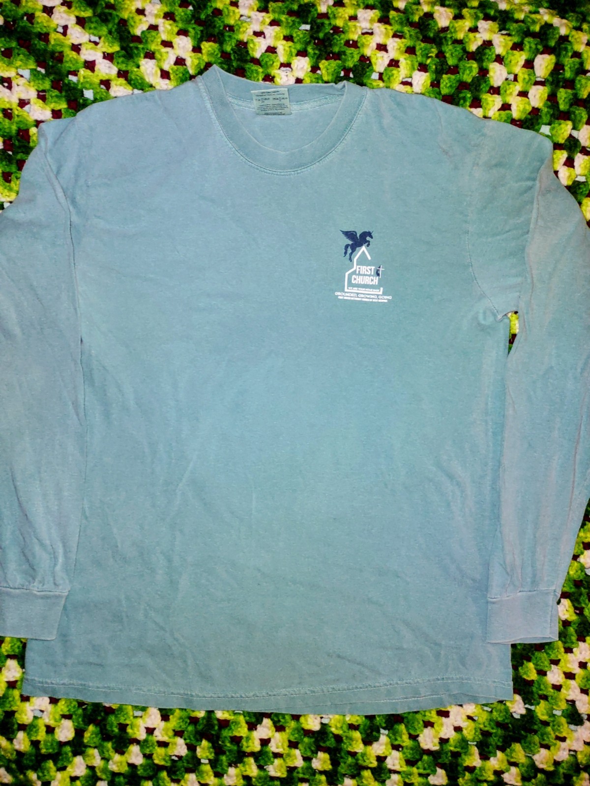 West Memphis Magical Unicorn Comfort Colors T-Shirt Teal Men's Med & Large gallery