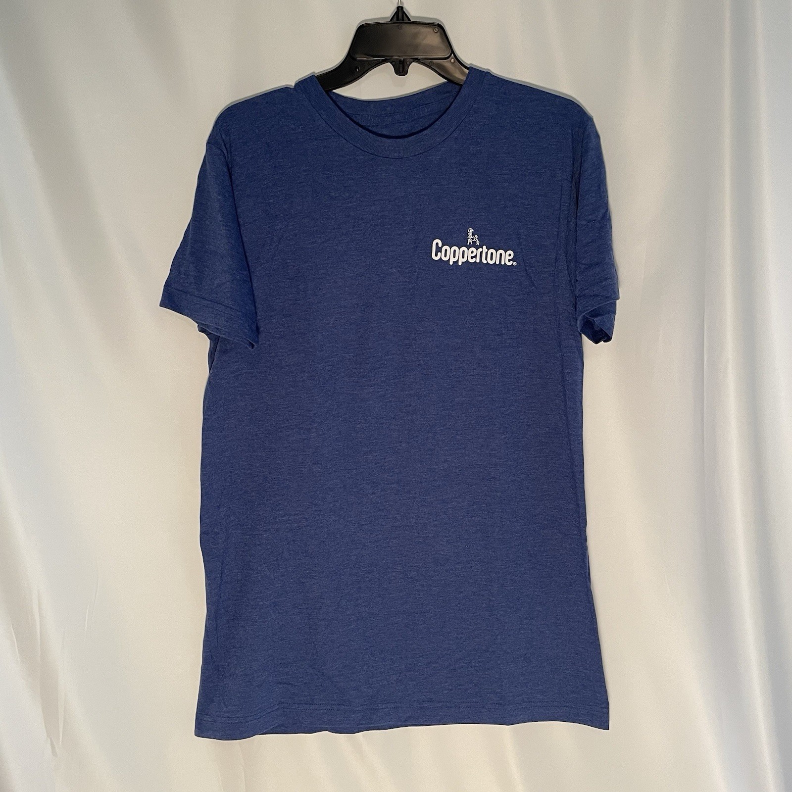 New COPPERTONE Unisex T-shirt Girl Dog Blue XL It’s Great Outdoors Sun Summer gallery