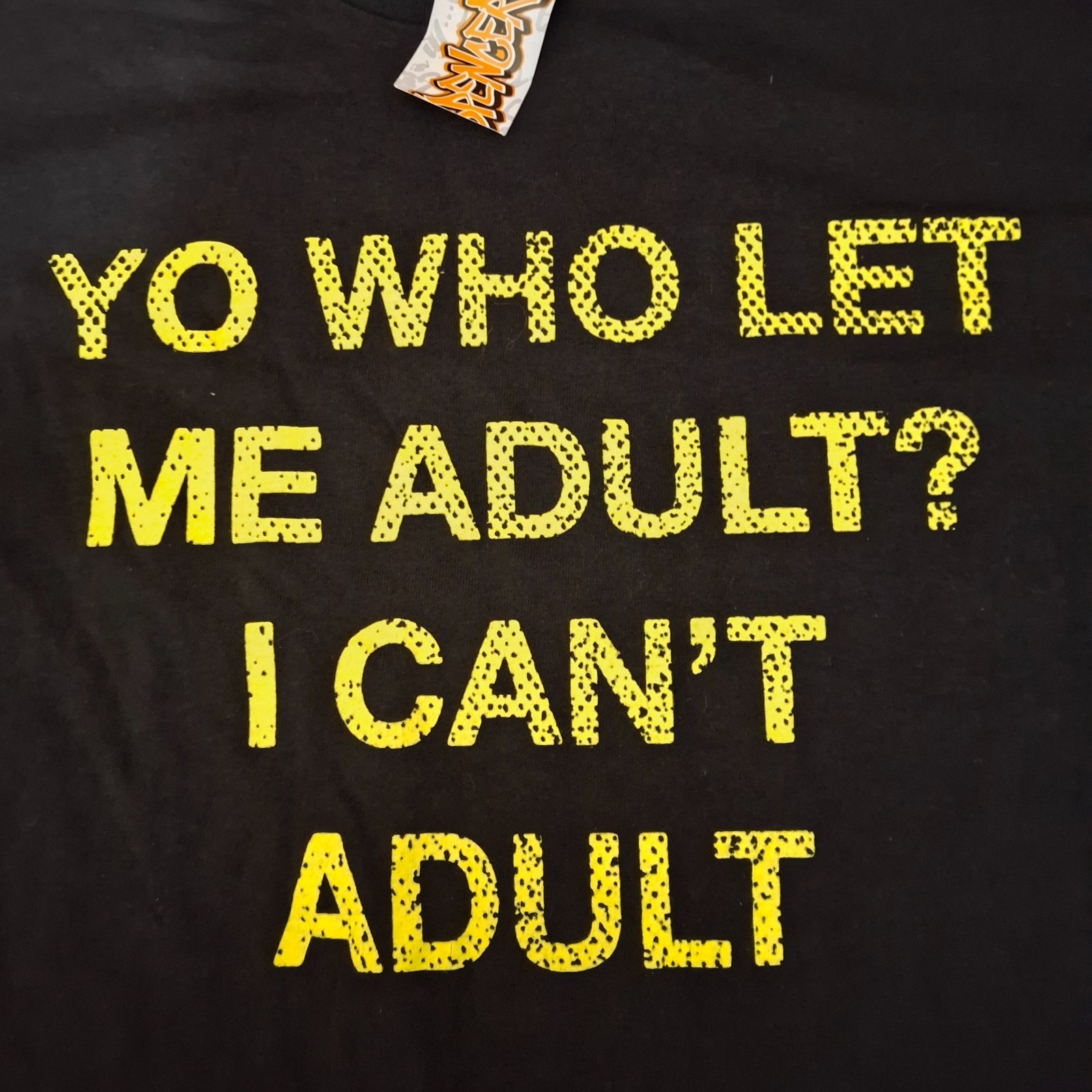 Spencers T-Shirt Yo Who Let Me Adult Shirt Size Large Humor Funny Gag Gift Joke gallery