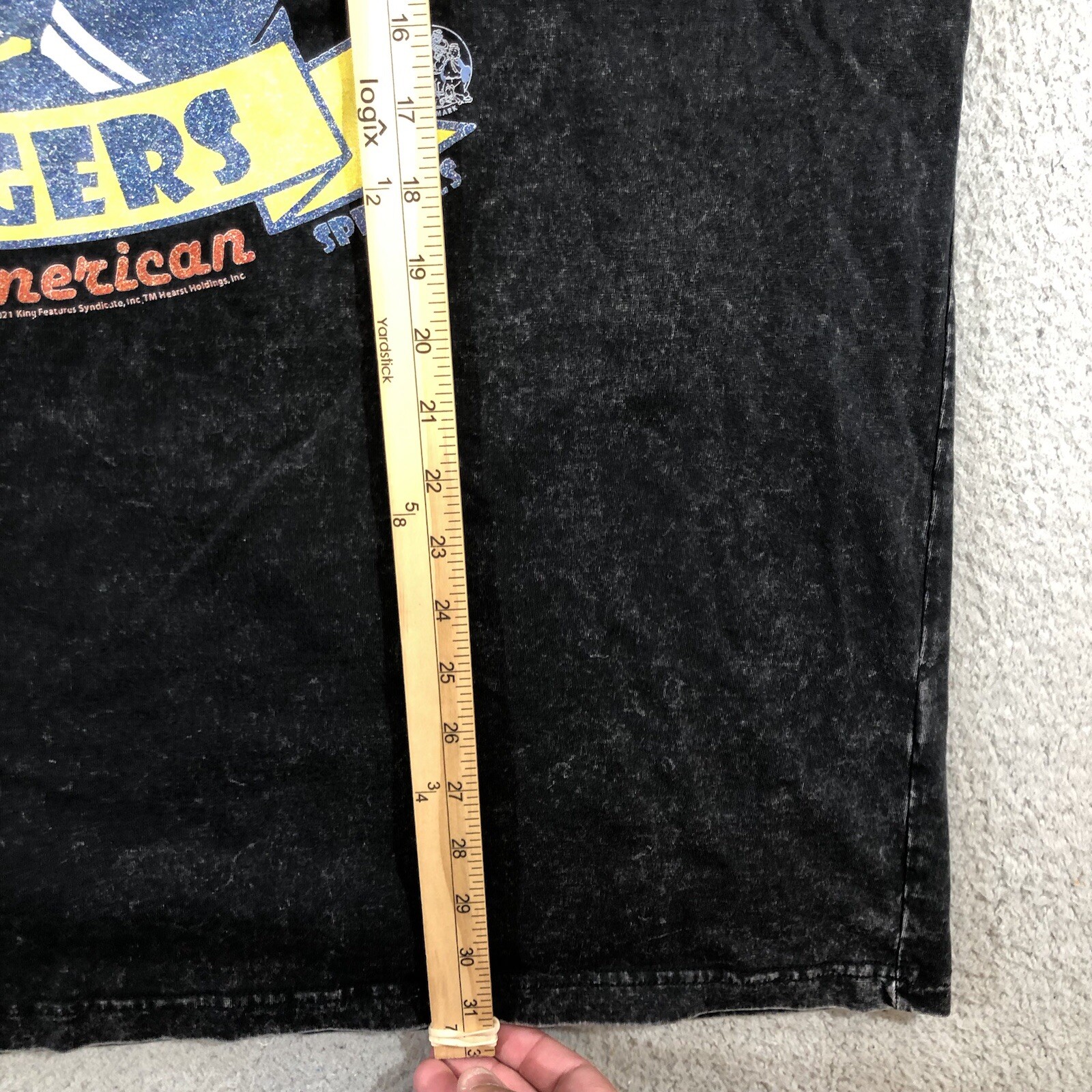 popeye wimpy T Shirt Men’s 3XL Black Acid Wash Burgers gallery