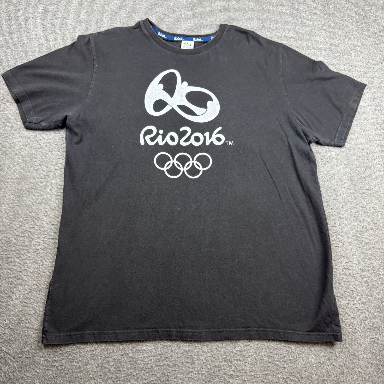 Rio 2016 Olympics T Shirt Mens XL Black Short Sleeve Graphic Souvenir Tee gallery