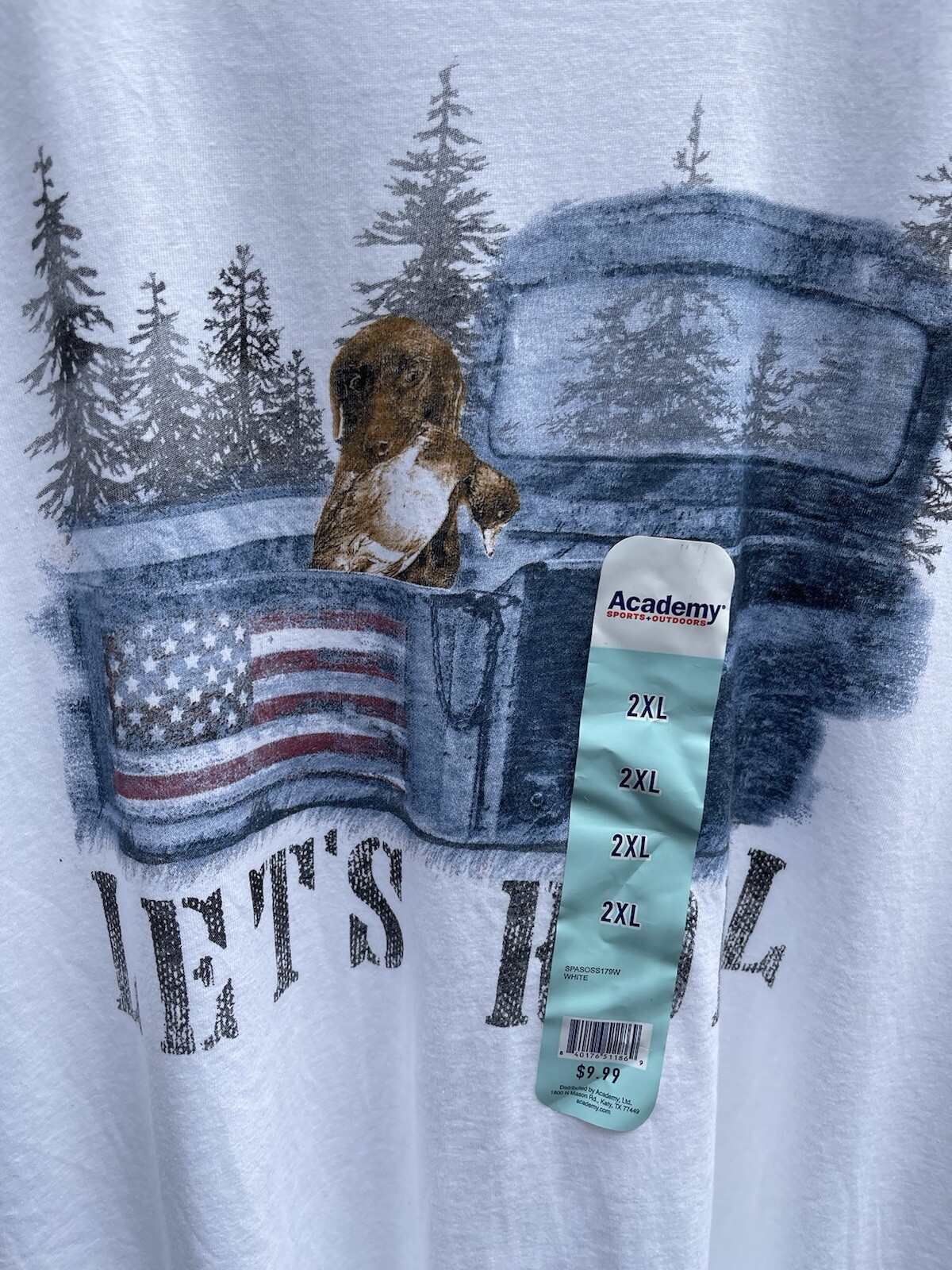 Let's Roll T-Shirt Pick-Up Chocolate Lab Duck Hunting Academy Sports Men 2XL NEW gallery