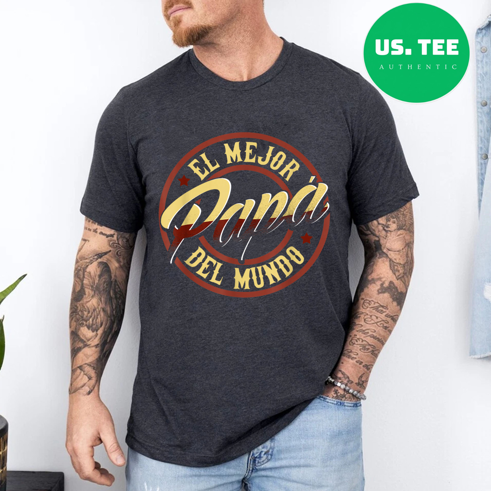 Fathers Day T-Shirts in Spanish El Mejor Papa del Mundo T-Shirt gallery