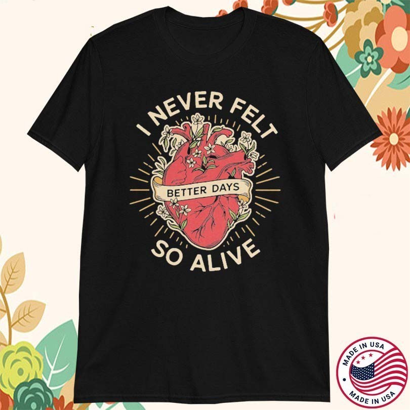 Yellowcard Better Days I Never Felt So Alive Heart T-shirt BT1468