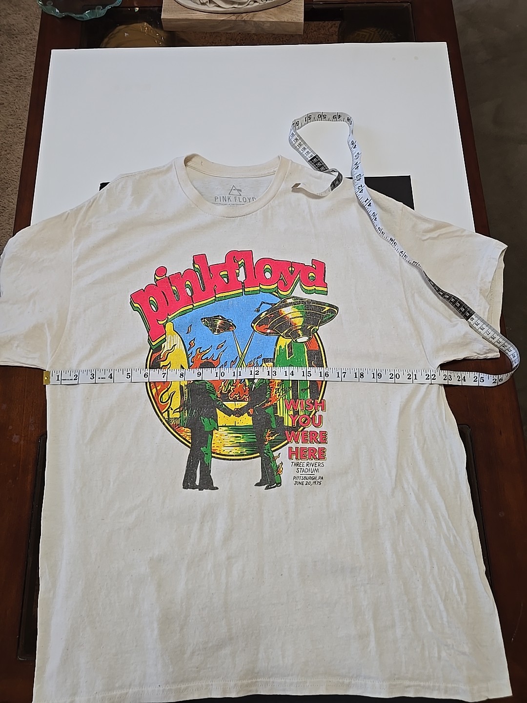 Pink Floyd Wish You Were Here Three Rivers Stadium T Shirt Sz XL see measurement gallery