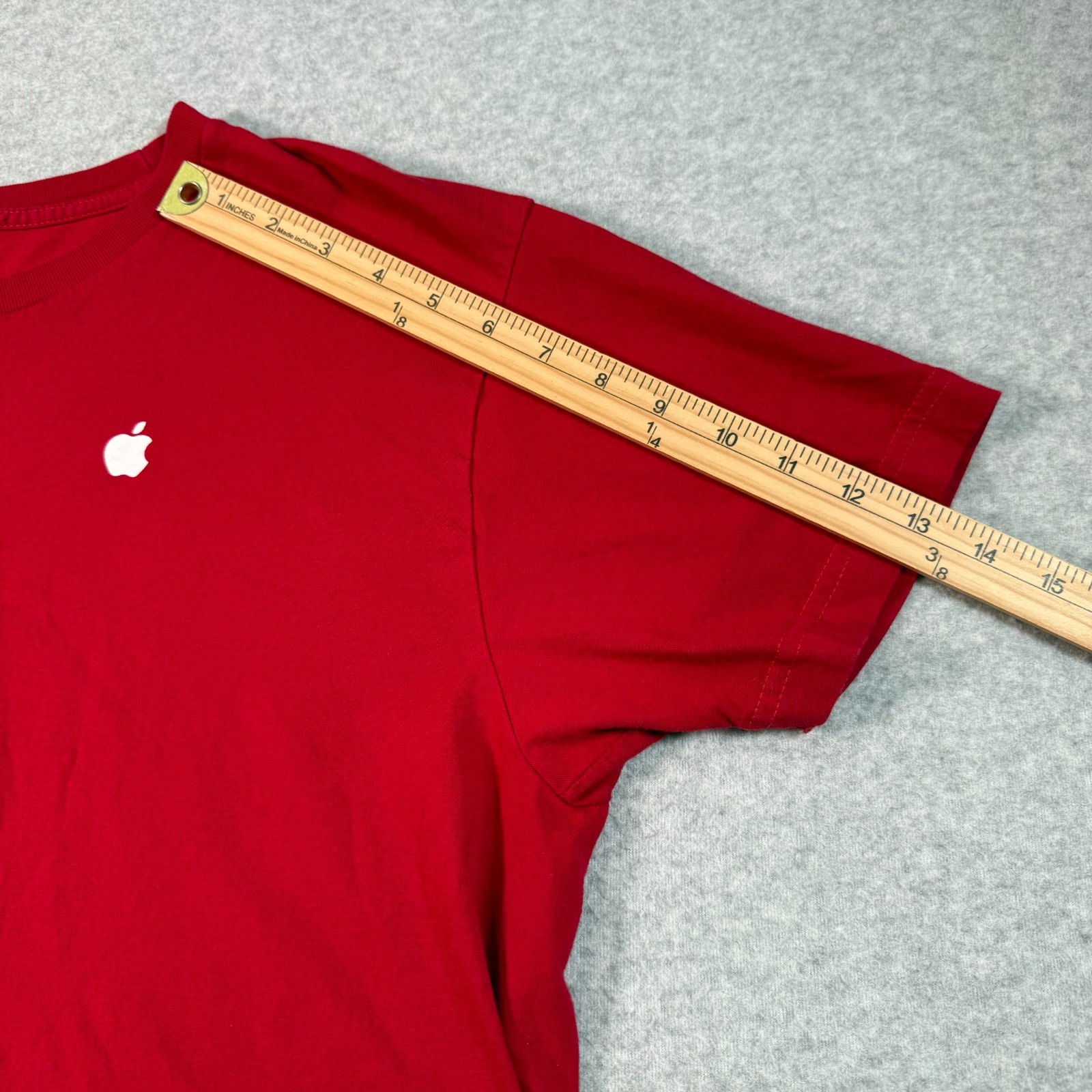 Apple Mac T-Shirt Red Sz M Cotton Official Staff Computer Macintosh Made in USA gallery