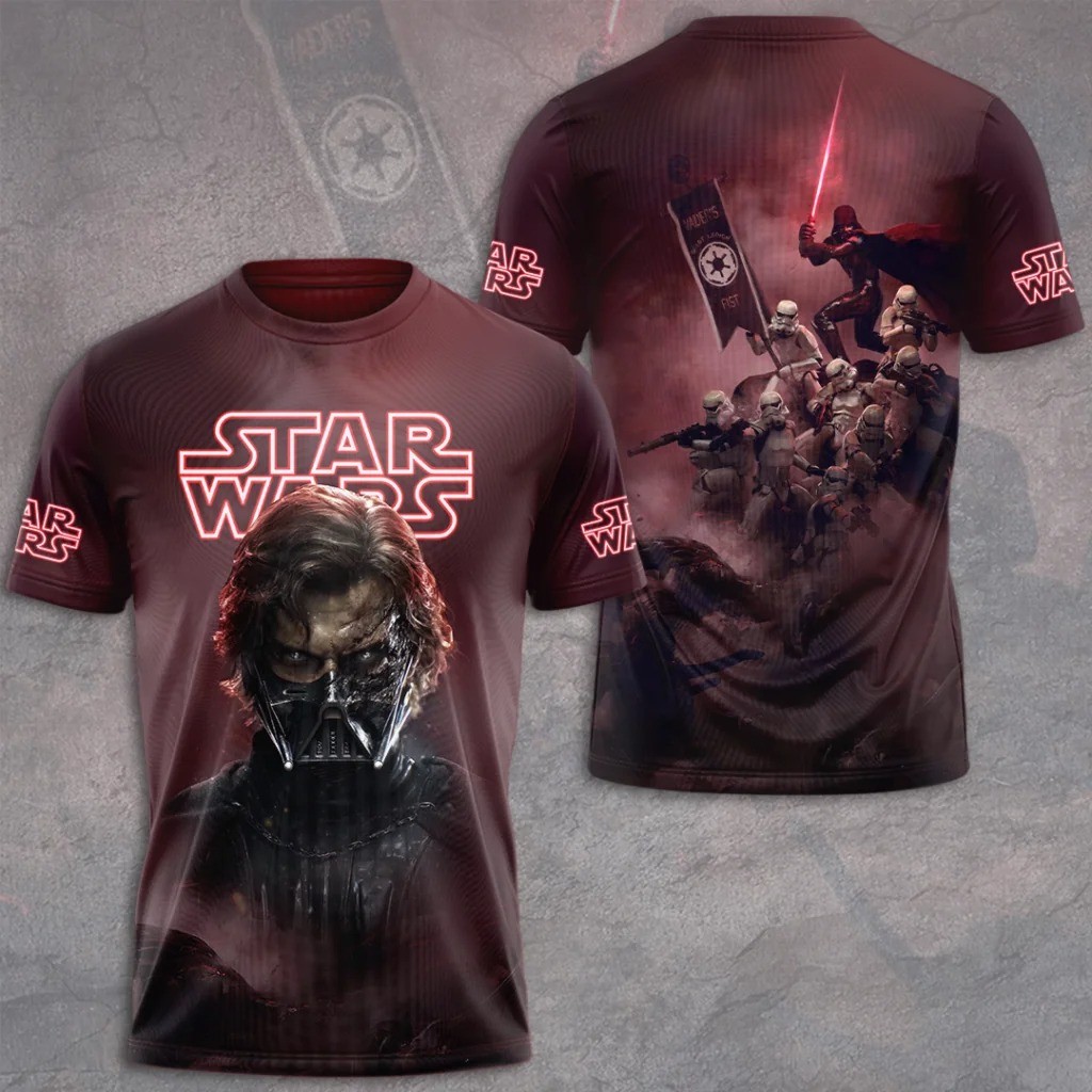 Star Wars Anakin Skywalker to Darth Vader 3D Graphic T-Shirt Size XS-6XL