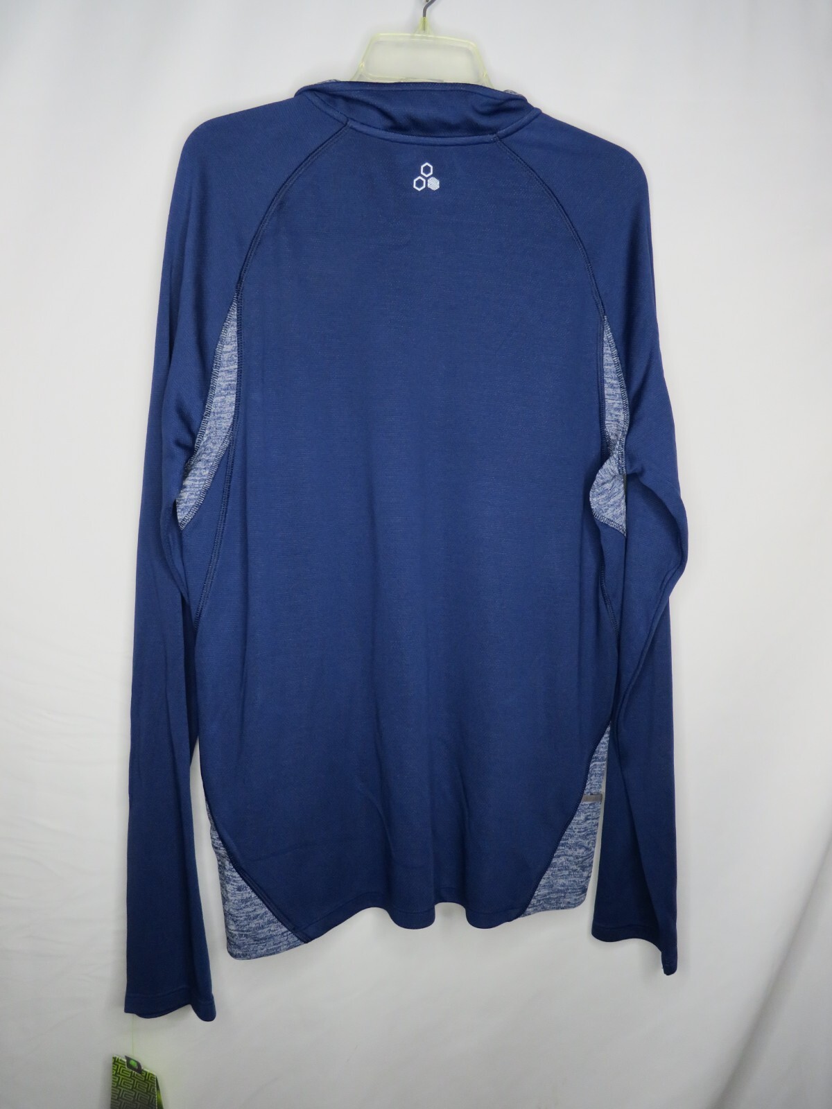 NWT TEK GEAR DRYTEK MEDIEVL BLUE LONG SLEEVE 1/4 ZIP SHIRT SZ L #Y863 gallery