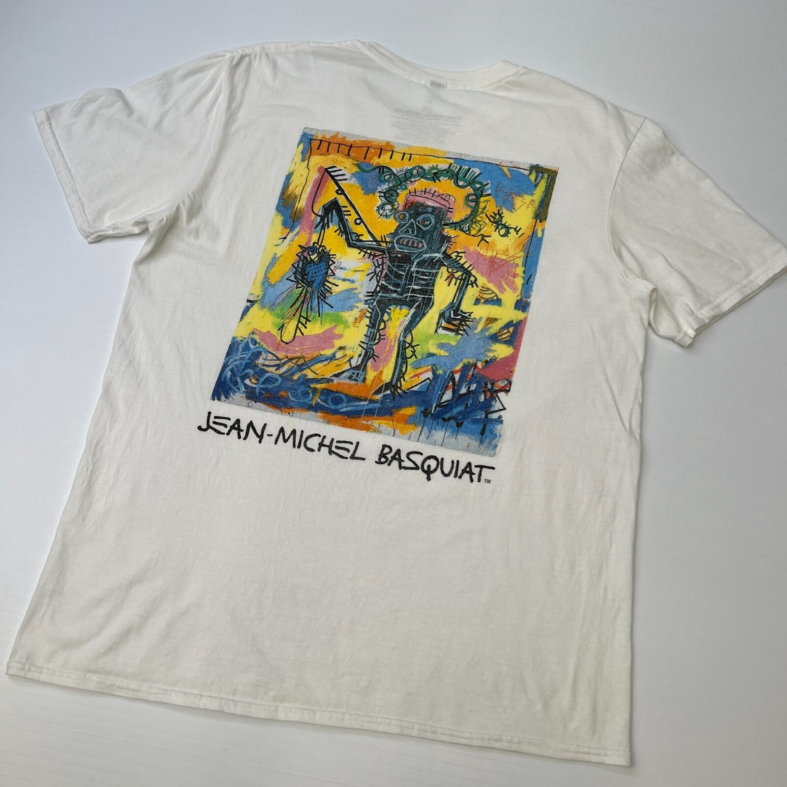 Jean Michel Basquiat Shirt Men Large Art Fishing Robot Retro Work Party Core Go gallery