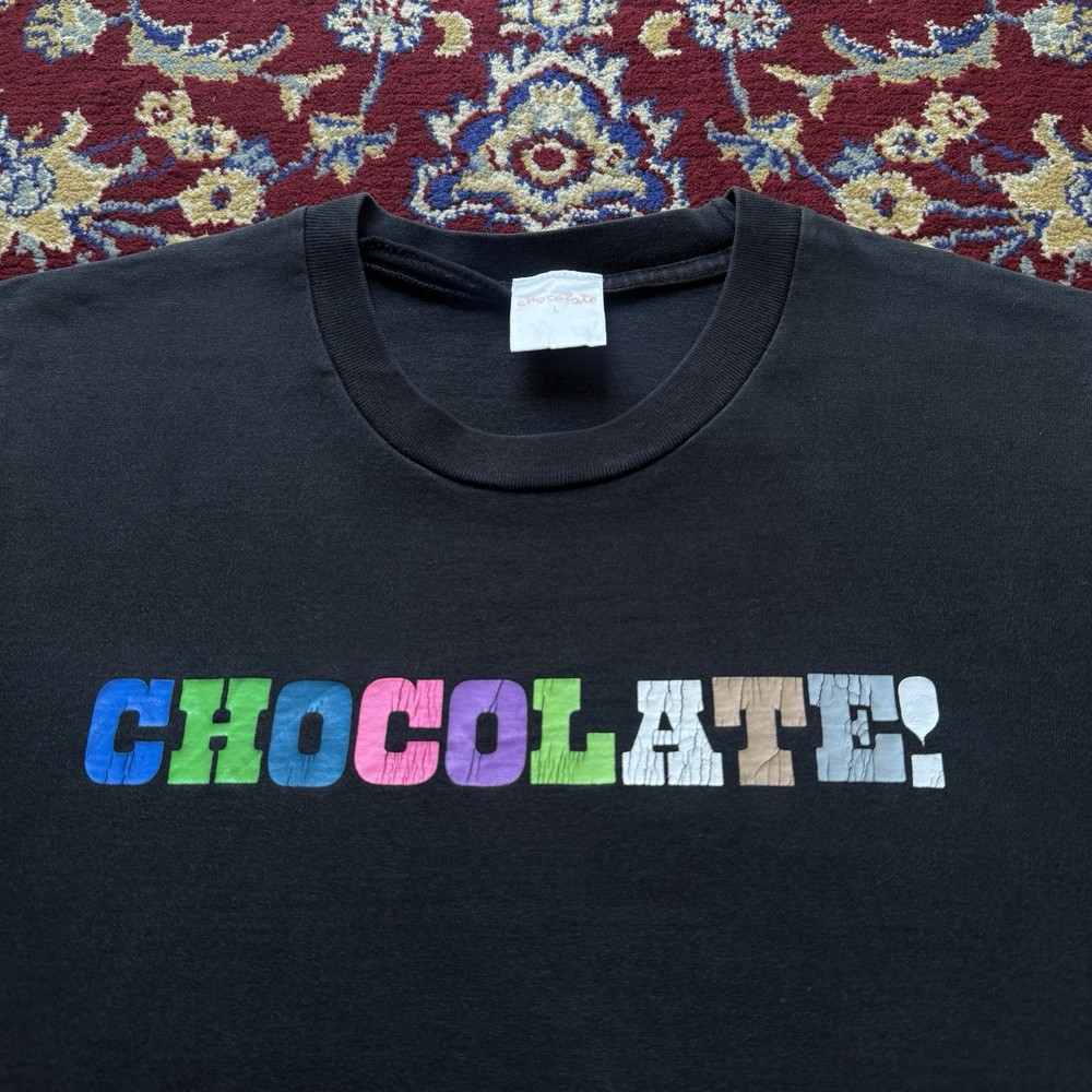 Vintage 90s Chocolate Skateboards Multicolor Logo Tee T-shirt Skater