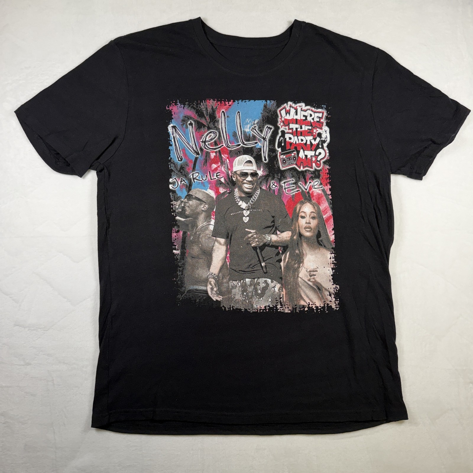Nelly Where The Party At Tour Men’s Graphic T-Shirt Black 2025 Casual Comfort
