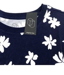 Original Use – Size XXL Crew Neck Short Sleeve T-Shirt Floral Navy