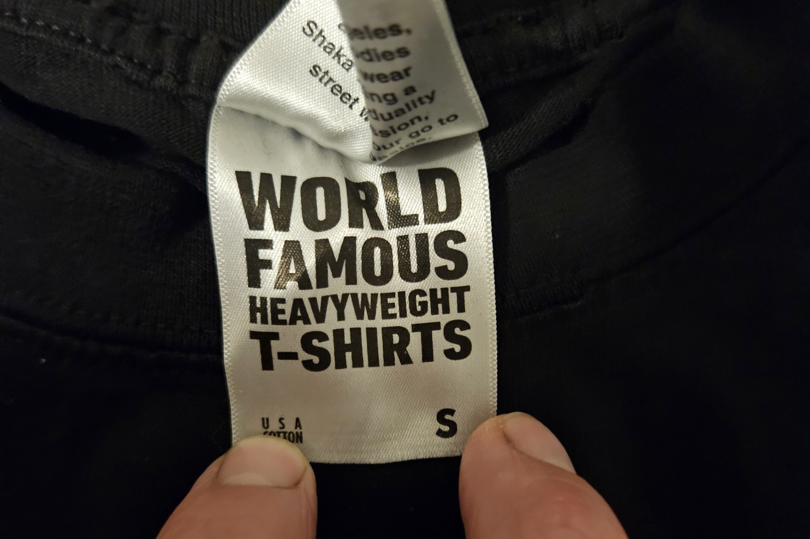 Men's S black, Short Sleeve, Shaka Wear, Unreadable Font Graphic gallery