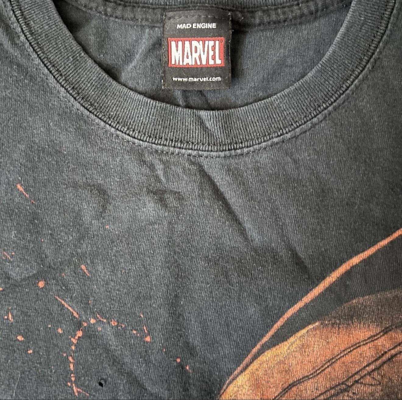 Vintage Mad Engine Marvel T Shirt Mens Large Black Wolverine Deadpool Mega Print gallery
