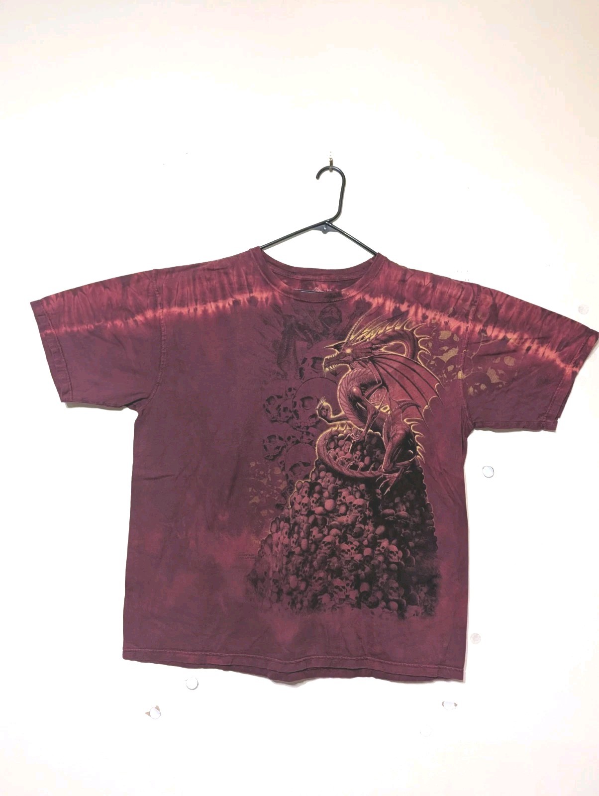 The Mountain Mens T-shirt Red Evolution Red Skull Dragon Retired Logo XL #5267 gallery