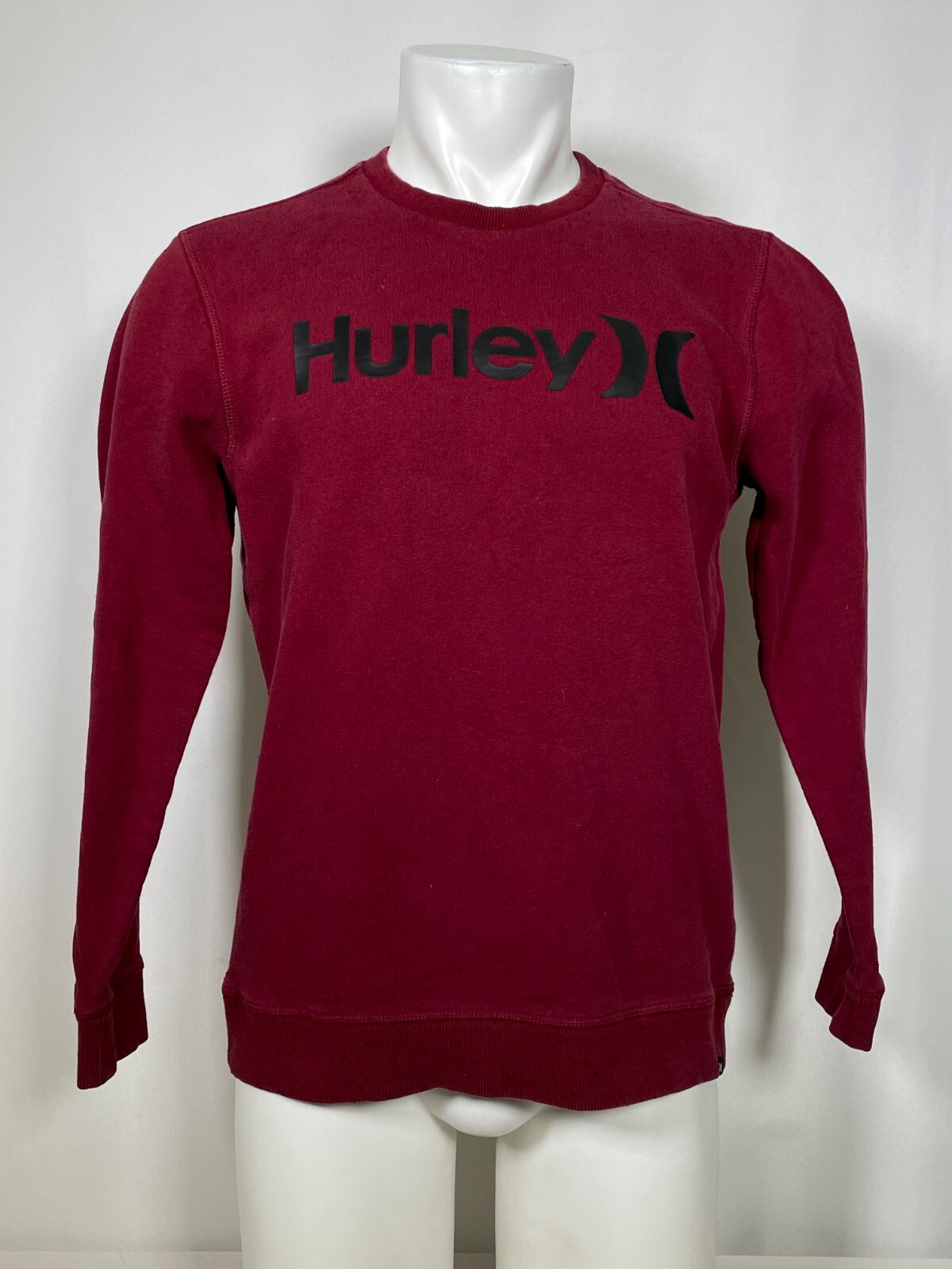 Hurley Moletom Careca One&Only Long Sleeve Pullover Maroon Shirt Men’s MEDIUM