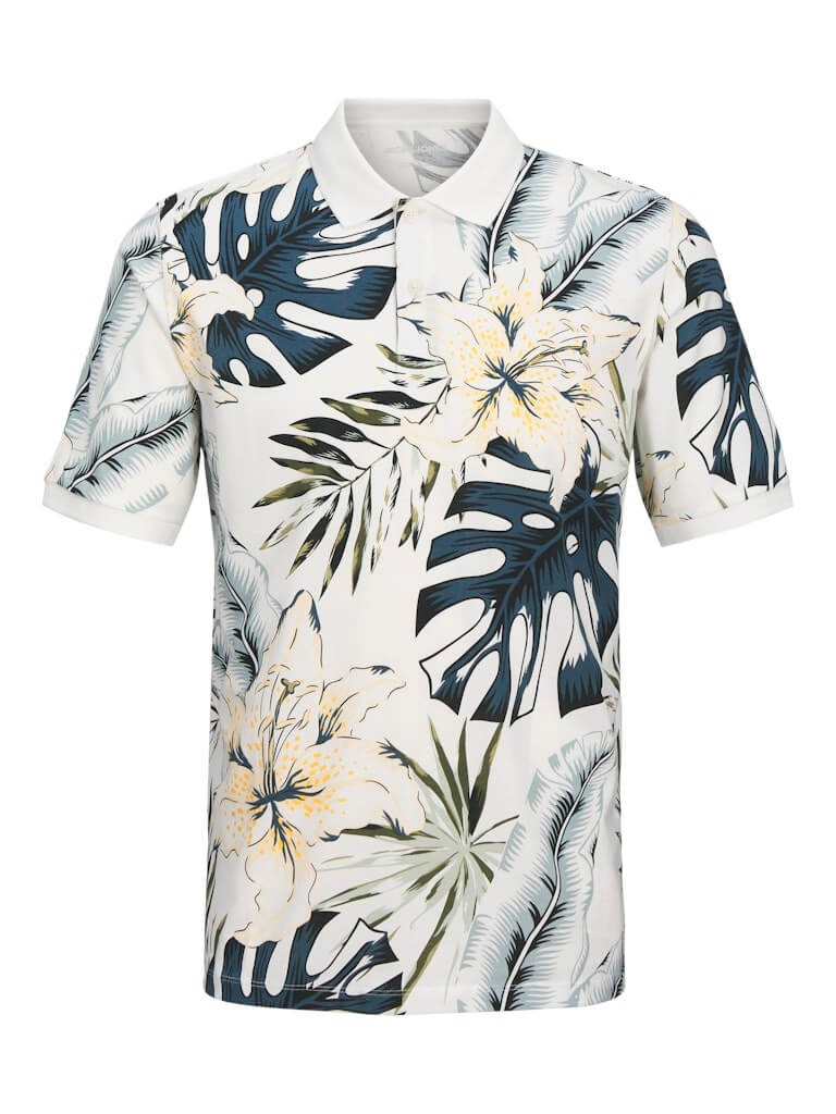 Jack & Jones HAWAII AOP Polo Shirt – Cloud Dancer gallery