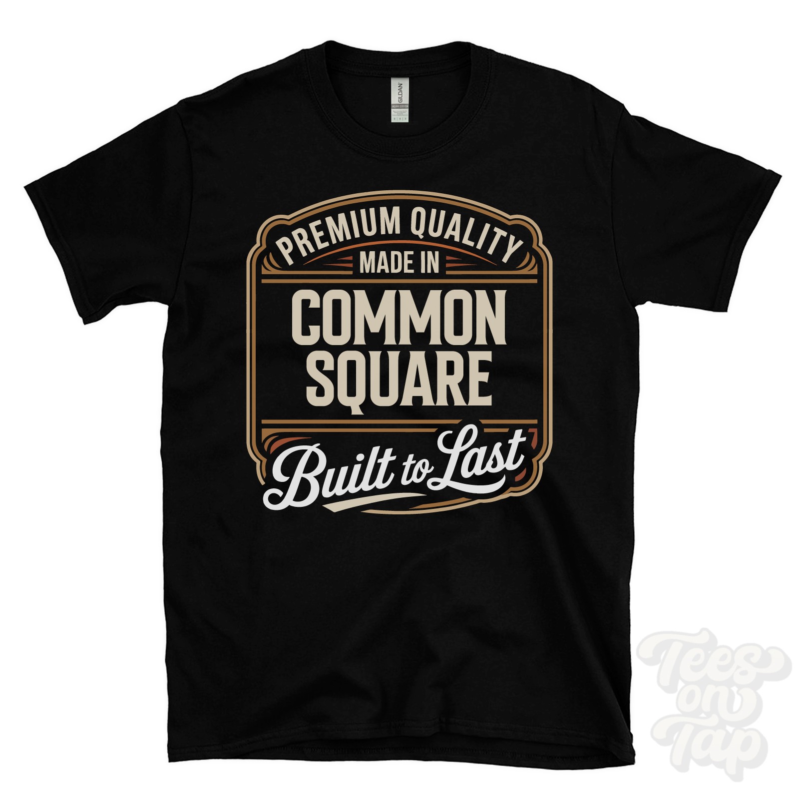 MADE IN COMMON SQUARE PREMIUM QUALITY BUILT TO LAST T-SHIRT reepham england