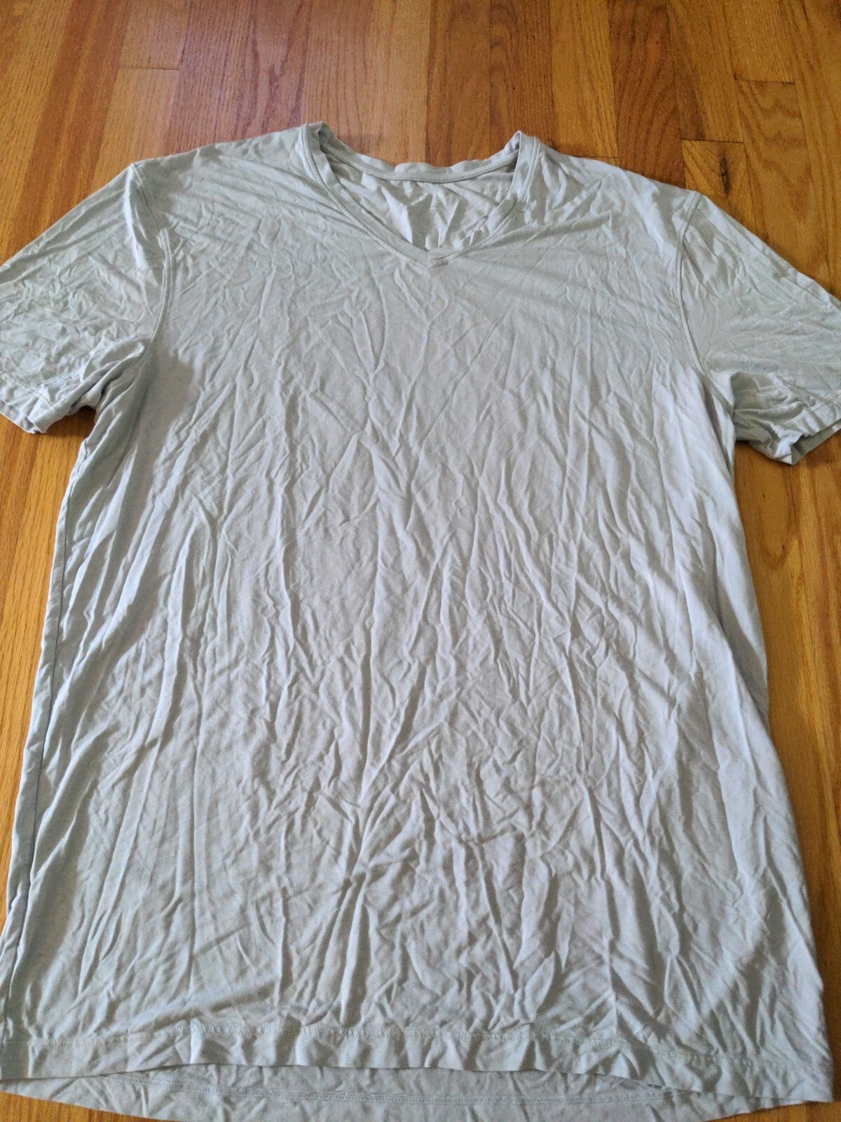 David Archy Men's Large Modal Vneck Sleep Under Shirt Gray B21 gallery
